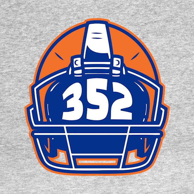 Retro Football Helmet 352 Area Code Gainesville Florida Football by SLAG_Creative